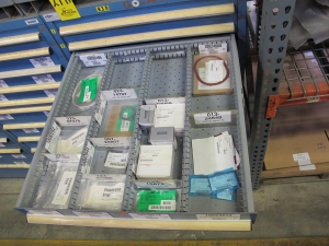 LISTA HEAVY DUTY 10-DRAWER PARTS CABINET W/ CONTENTS (W-50) LOADING & HANDLING FEE $25-